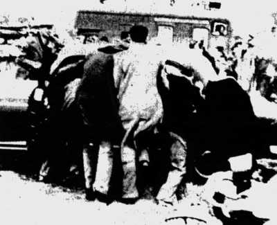 Kennedy McWhirter and Norris McWhirter at Aldermaston