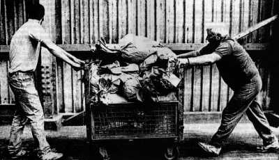 Sacks containing last year's general election ballot papers