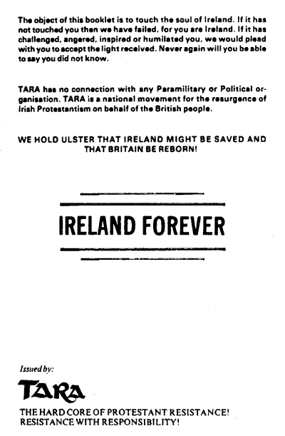 Ireland Forever booklet cover published by Tara