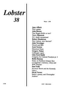 Lobster Issue 38 Cover