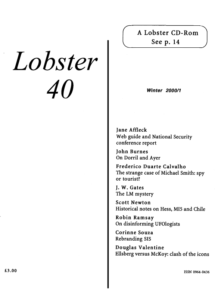 Lobster Issue 40 Cover