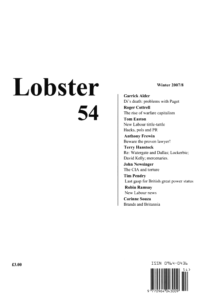 Lobster Issue 54 Cover