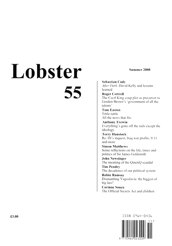 Lobster Issue 55 Cover