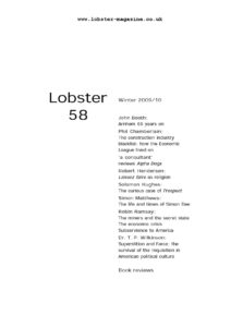 Lobster Issue 58 Cover