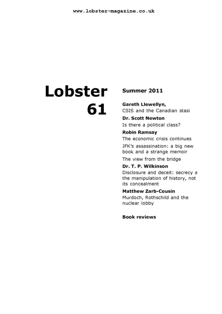 Lobster Issue 61 (Summer 2011) - Lobster