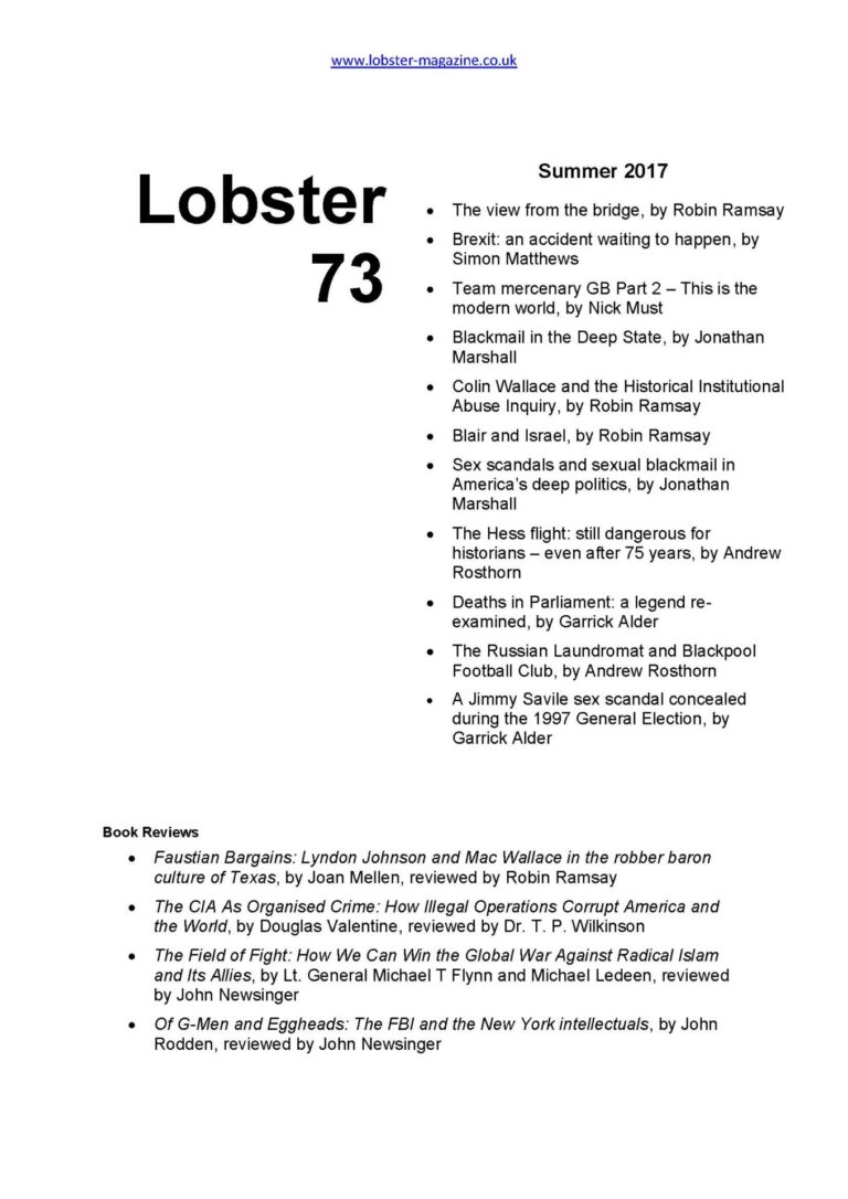 Lobster Issue 73 Cover
