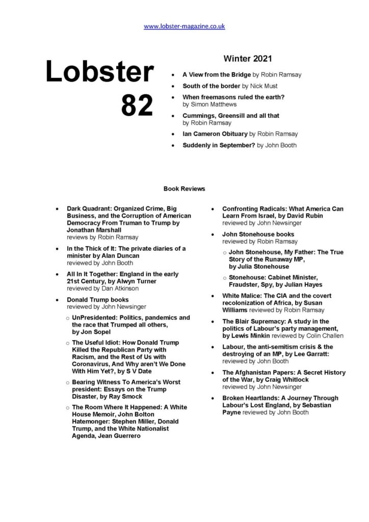 Lobster Issue 82 (Winter 2021) Lobster